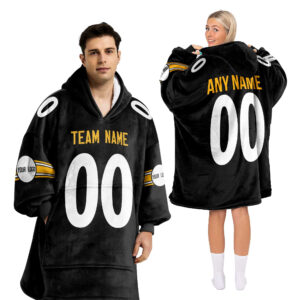 Adult Custom Blanket Hoodie Pittburgh Inspired Color