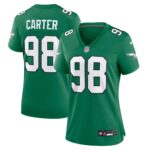 Jalen Carter Philadelphia Eagles Women's Alternate Game Jersey - Kelly Green
