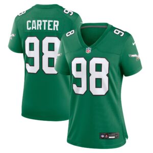 Jalen Carter Philadelphia Eagles Women's Alternate Game Jersey - Kelly Green