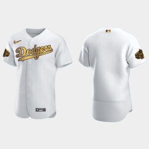 Men's Los Angeles Dodgers 2022 All-Star Game Flex Base Blank Jersey - White Gold