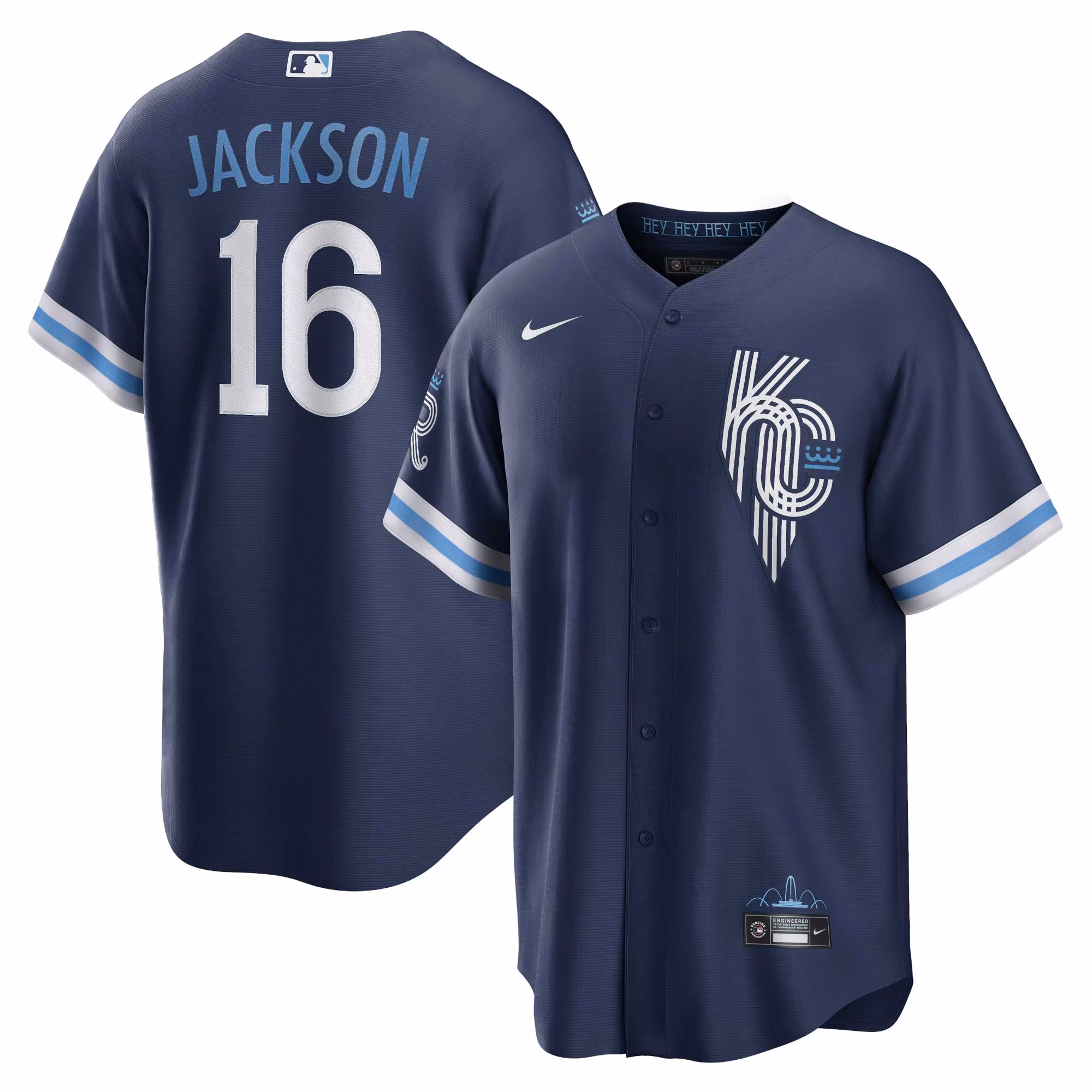 Kansas City Royals Bo Jackson #16 Navy City Connect Replica Player Jersey
