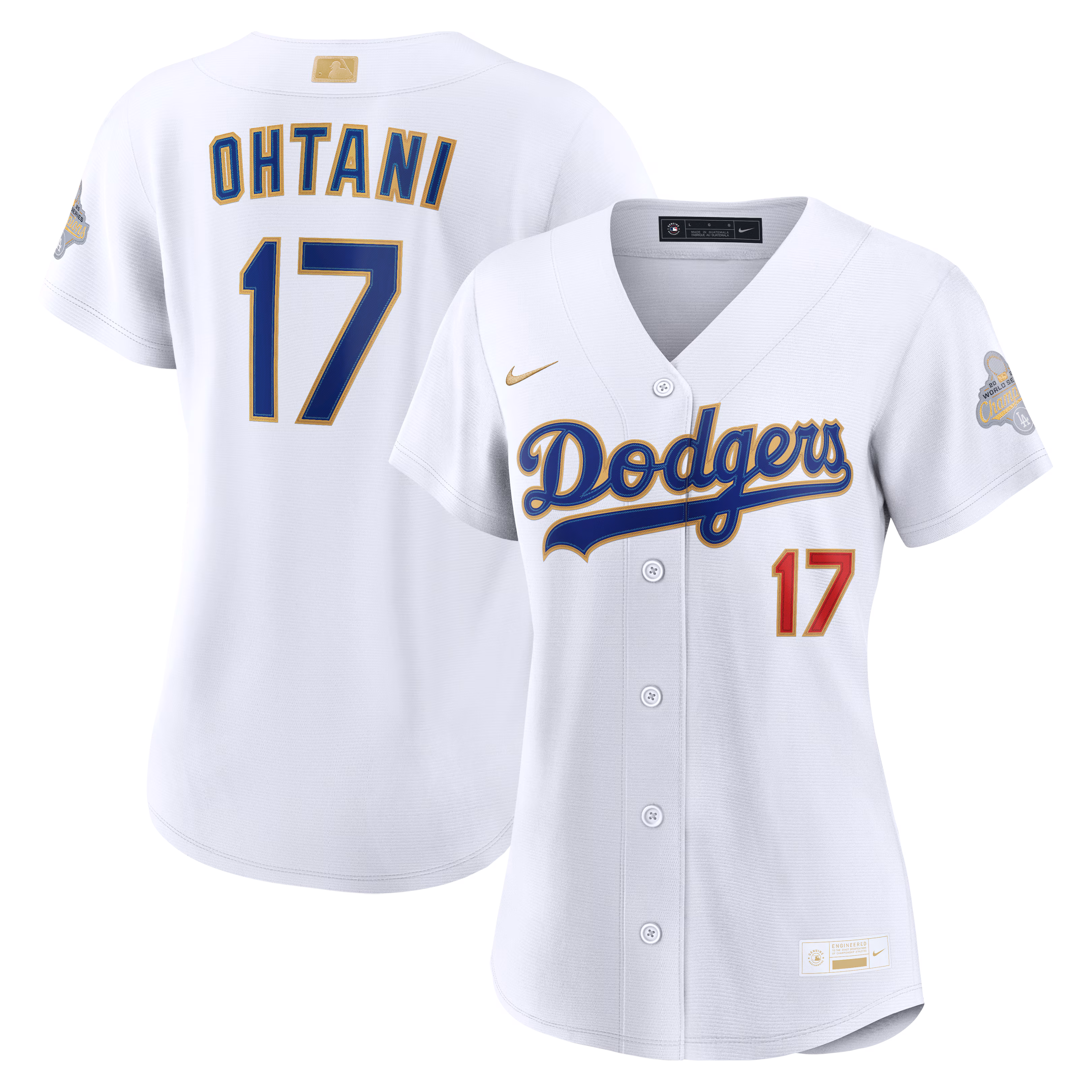 Women's Los Angeles Dodgers Shohei Ohtani #17 White 2026 Gold Collection Stadium Jersey