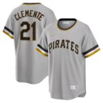 Men's Pittsburgh Pirates Roberto Clemente  Gray Road Cooperstown Collection Player Jersey