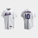 Men's New York Mets #10 Eduardo Escobar White Home Jersey