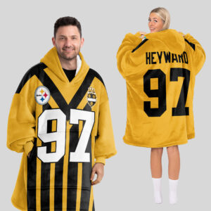 Adult 97 Pittsburgh Football Unisex Blanket Hoodie