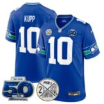 Cooper Kupp #10 Seattle Seahawks Super Bowl 50th Patch Vapor Limited Game Jersey - All Stitched