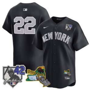 Juan Soto #22 New York Yankees Jackie Robinson Patch Collection Limited Jersey - Navy