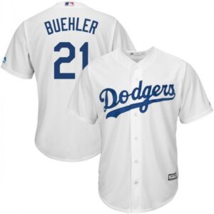 Men's Majestic Los Angeles Dodgers #21 Walker Buehler White Cool Base Home Jersey