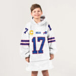 Kid Captain J.A 17 Buffalo Football Unisex Blanket Hoodie