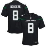 Aaron Rodgers New York Jets Youth Game Jersey - Black