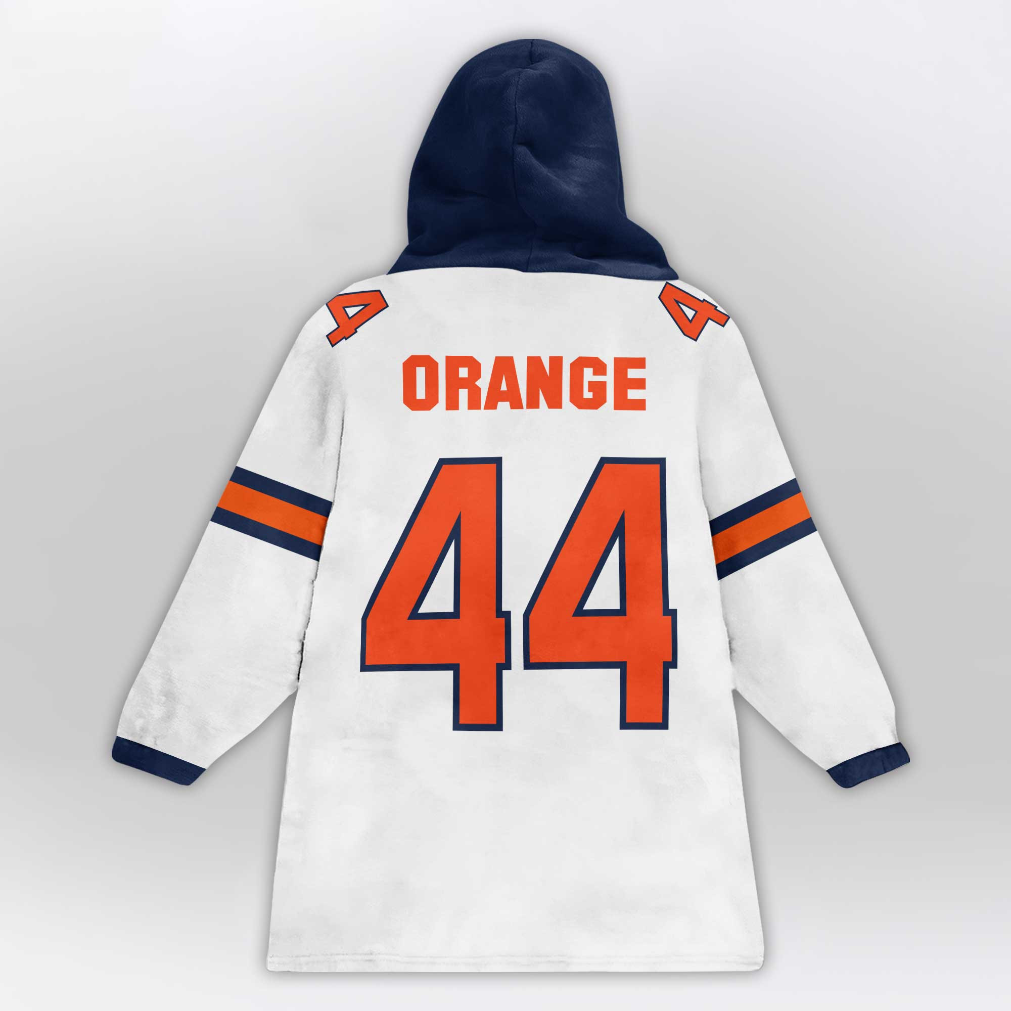 Kid #44 Navy Syracuse Football Unisex Blanket Hoodie - Image 6