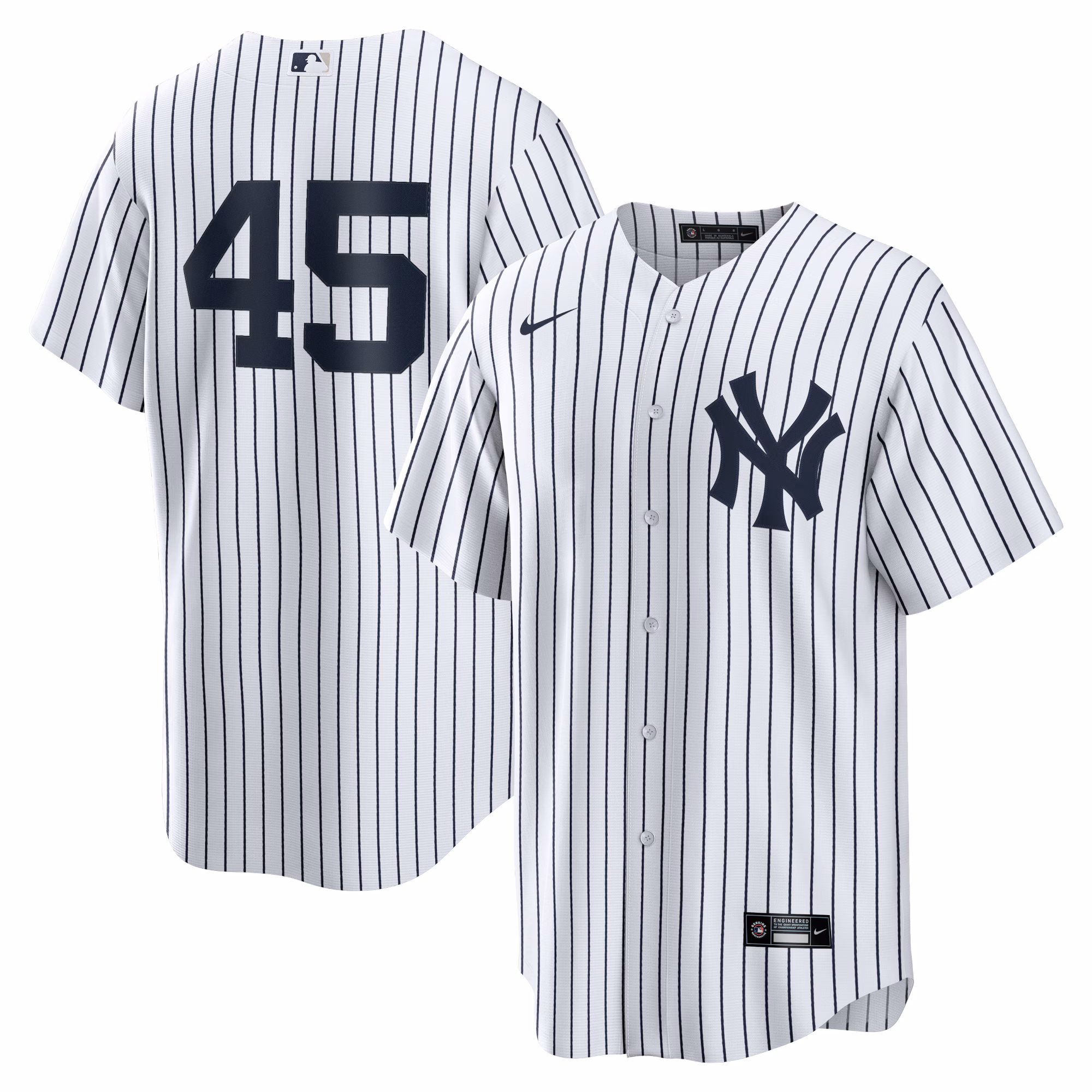 New York Yankees Gerrit Cole #45 White Home Replica Player Name Jersey