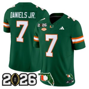 CJ Daniels #7 Miami Hurricanes MIA 2026 CFP Final & Florida Patch Vapor Limited Jersey - All Stitched