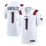 Christian Gonzalez New England Patriots  2023 Draft First Round Pick Game Jersey - White