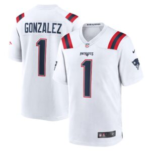 Christian Gonzalez New England Patriots  2023 Draft First Round Pick Game Jersey - White