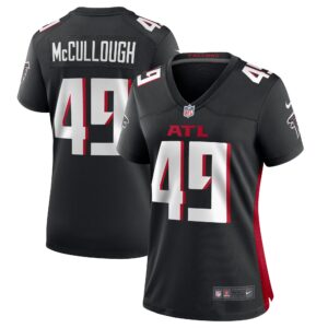 Liam McCullough Atlanta Falcons Women's Team Game Jersey -  Black