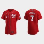 Men's Washington Nationals #7 Maikel Franco Red Alternate Flex Base Jersey