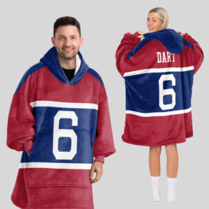 Adult J.D 6 New York G Football Unisex Blanket Hoodie
