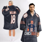 Adult Chicagoat CW 18 Chicago Football Unisex Blanket Hoodie