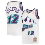 John Stockton Utah Jazz Mitchell & Ness Hardwood Classics 1996-97 Swingman Jersey - White