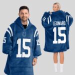 Adult 15 Indianapolis Football Unisex Blanket Hoodie