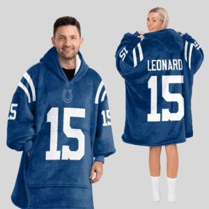 Adult 15 Indianapolis Football Unisex Blanket Hoodie