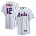 Men's New York Mets #12 Francisco Lindor  White Home Replica Player Jersey
