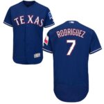 Texas Rangers #7 Ivan Rodriguez Blue Flexbase Collection Stitched Jersey
