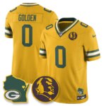 Matthew Golden #0 Green Bay Packers GB Vapor Limited Jersey - John Madden Patch - All Stitched