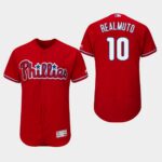 Men's Philadelphia Phillies #10 J.T. Realmuto Scarlet Collection Alternate Flex Base Jersey