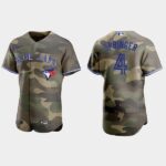 George Springer Toronto Blue Jays 2021 National Armed Forces Day Jersey - Camo
