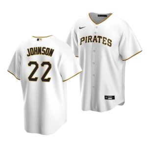 Men's Pittsburgh Pirates #22 Termarr Johnson 2022 Draft Jersey White Home
