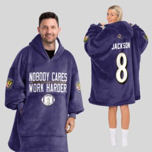 Adult 8 Baltimore Football Unisex Blanket Hoodie