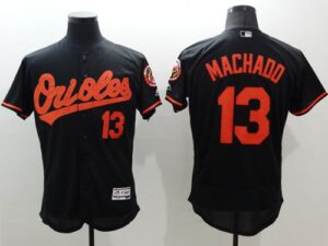Baltimore Orioles #13 Manny Machado Black Flexbase Collection Stitched Jersey
