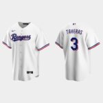 Men's Texas Rangers #3 Leody Taveras White Home Jersey