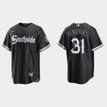 Men's Chicago White Sox #31 Liam Hendriks Black 2021 City Connect Cool Base Jersey