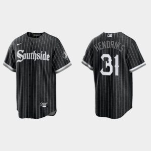 Men's Chicago White Sox #31 Liam Hendriks Black 2021 City Connect Cool Base Jersey