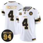Dallas Cowboys 94 Marshawn Kneeland Memorial Patch Gold Vapor Limited Jersey - All Stitched