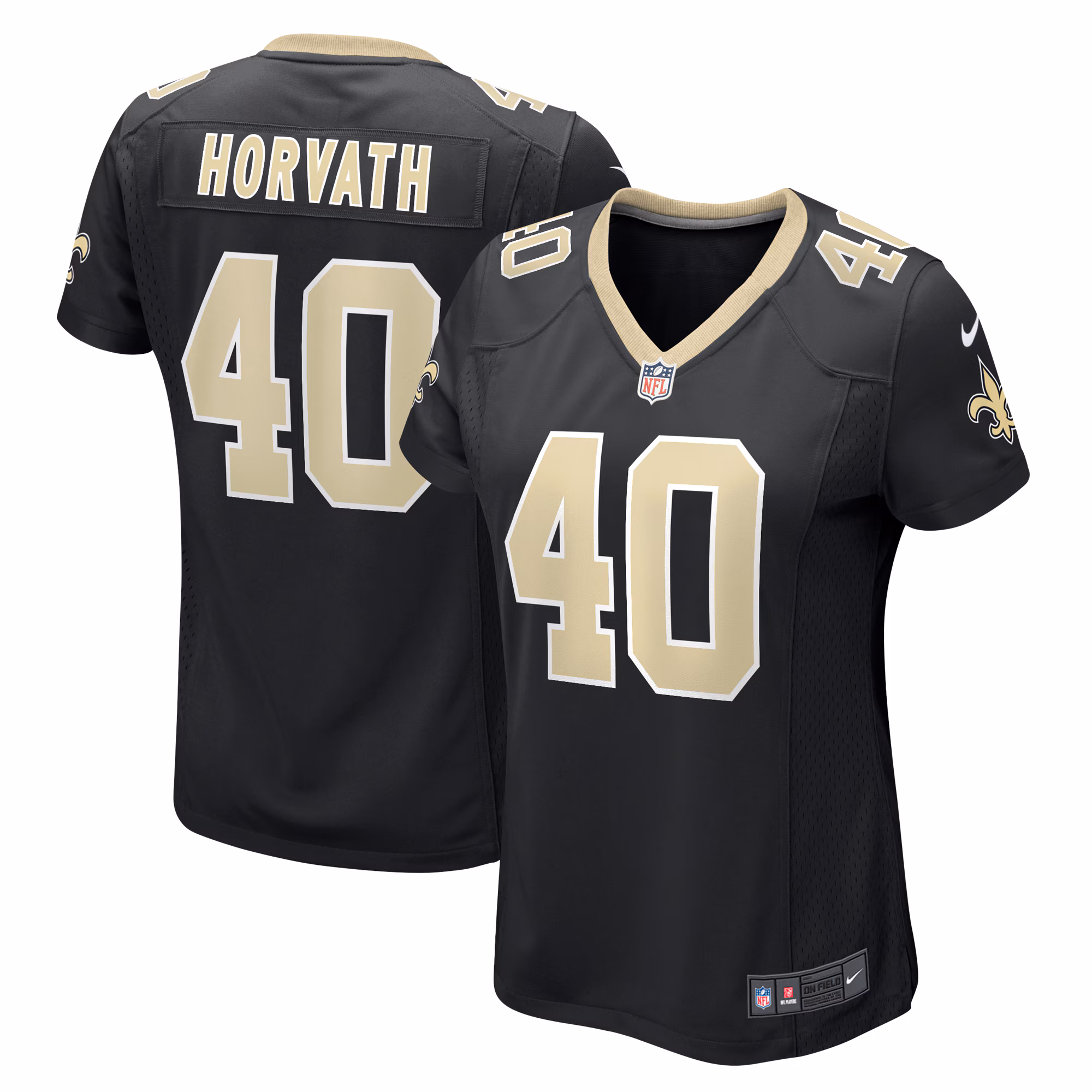 Zander Horvath New Orleans Saints Women's  Game Jersey -  Black