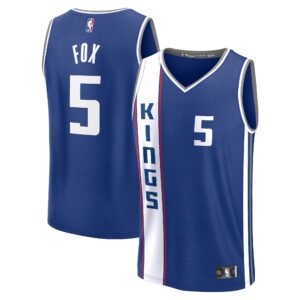 Youth Sacramento Kings De'Aaron Fox  Blue 2023/24 Fast Break Jersey - City Edition