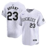 Men's Colorado Rockies Kris Bryant  White Home Limited Player Jersey