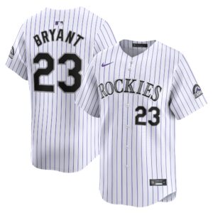Men's Colorado Rockies Kris Bryant  White Home Limited Player Jersey