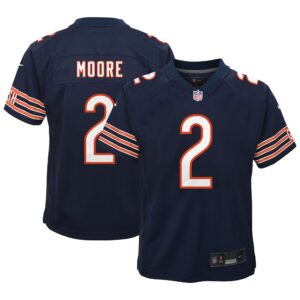 D.J. Moore Chicago Bears  Youth Game Jersey - Navy