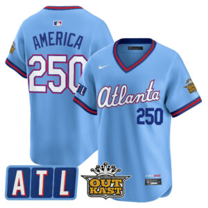 America #250 Atlanta Braves 2026 City Connect x Outkast Vapor Premier Limited Jersey - All Stitched