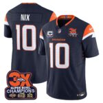 Bo Nix Denver Broncos-Time Champions Patch Vapor Limited Jersey - All Stitched