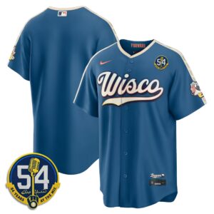 Team Milwaukee Brewers 54 Seasons for Brewers 2026 City Connect Stadium Jersey - Mineral Blue