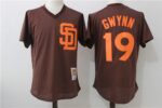 Mitchell and Ness San Diego Padres #19 Tony Gwynn Brown Jersey