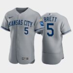 Men's George Brett #5 Kansas City Royals 2022 Gray Jersey