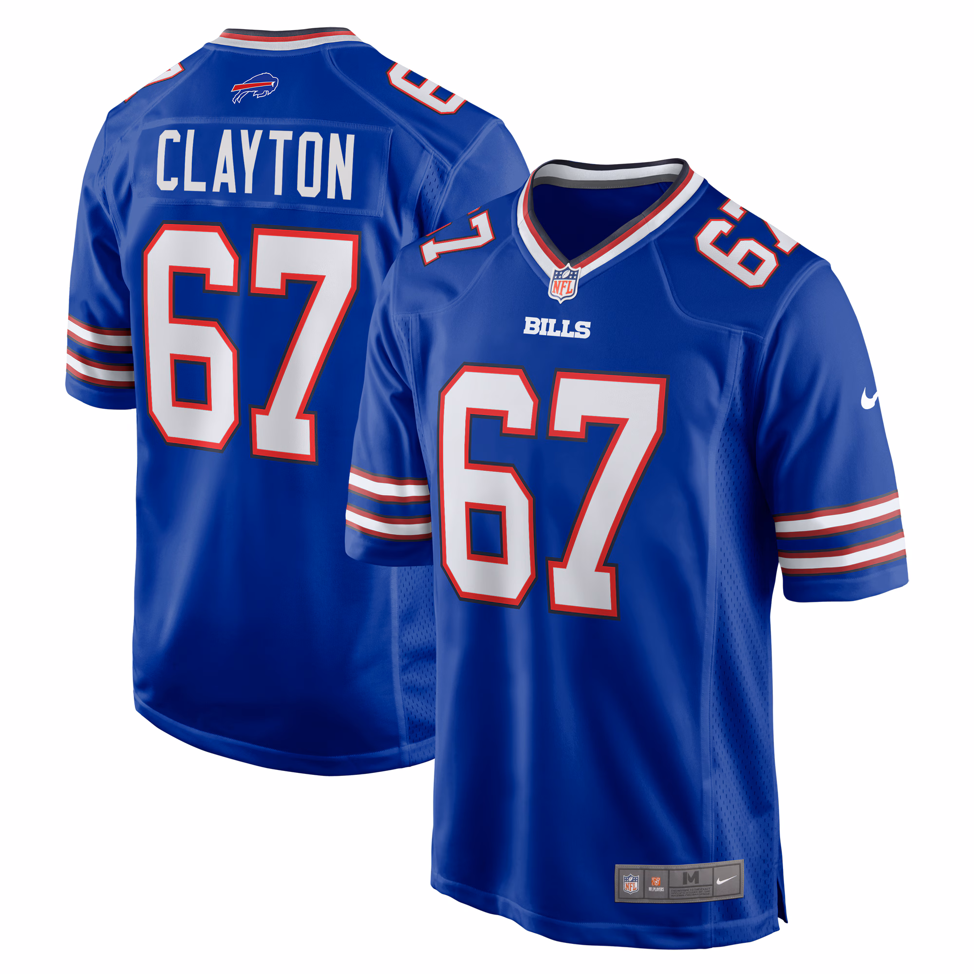 Travis Clayton Buffalo Bills Game Jersey -  Royal