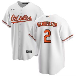 Men's Baltimore Orioles #2 Gunnar Henderson  White Official Player Cool Base Jersey